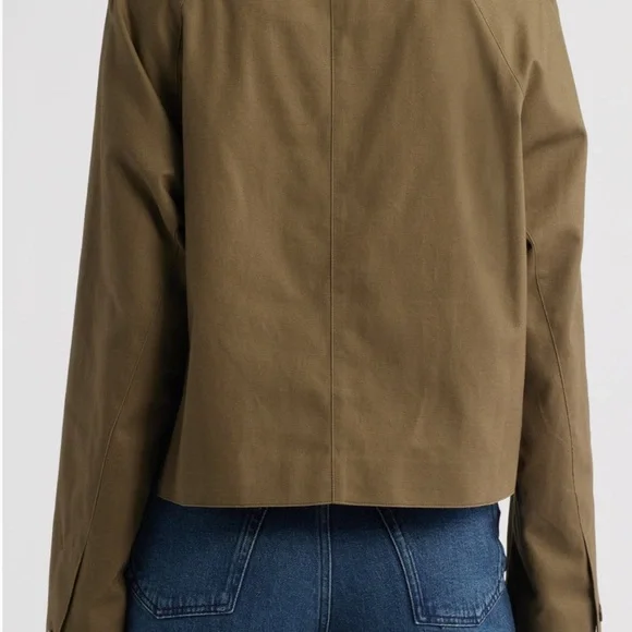 Rag & Bone Army Color Betty Crop Trench Coat - Picture 4 of 5